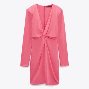 Zara Stretchy Front Knotted Dress